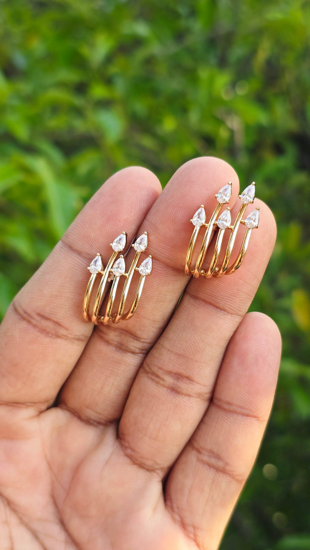 Gold Plated Arc Studs | Anti Tarnish