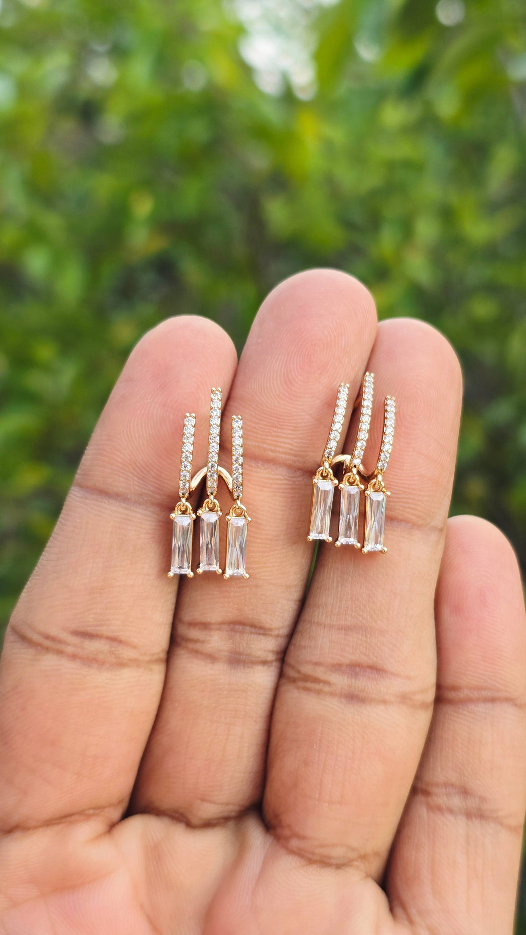 Gold Plated Bar Earring | Anti Tarnish