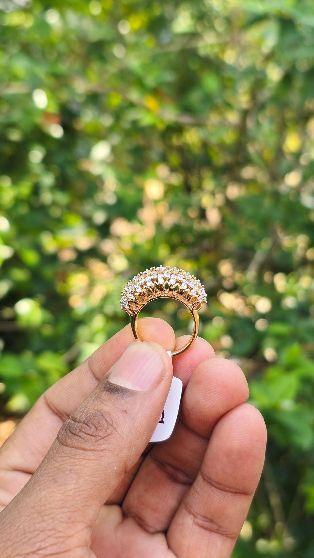Gold Plated Crystal Ring | Anti Tarnish