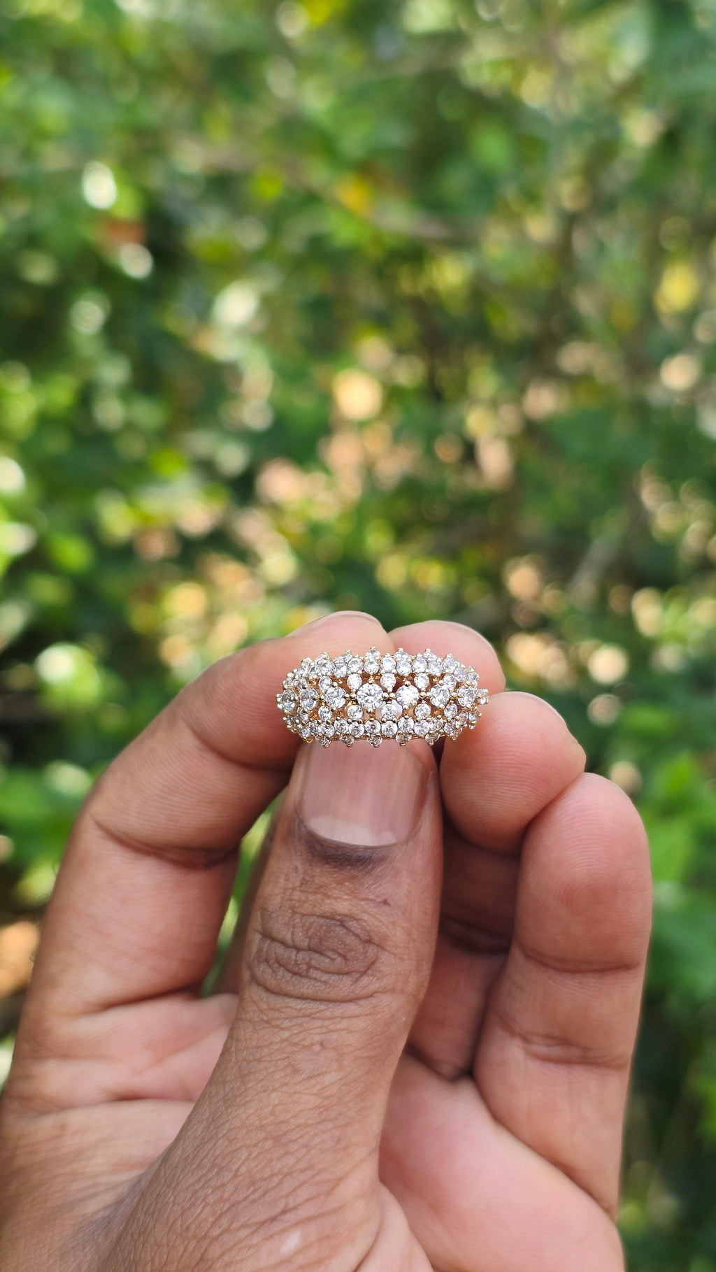 Gold Plated Crystal Ring | Anti Tarnish