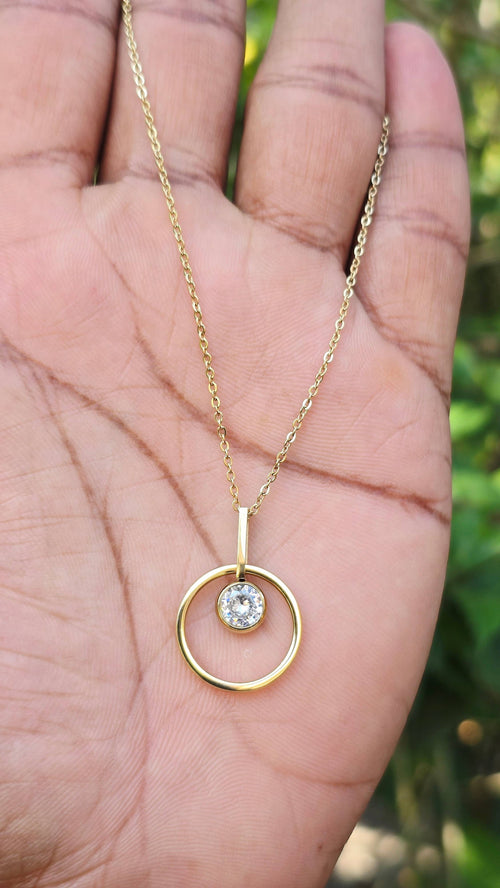 Gold Plate Deep Pendant | Anti Tarnish