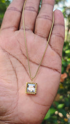 Gold Plated Diamond Pendant | Anti Tarnish