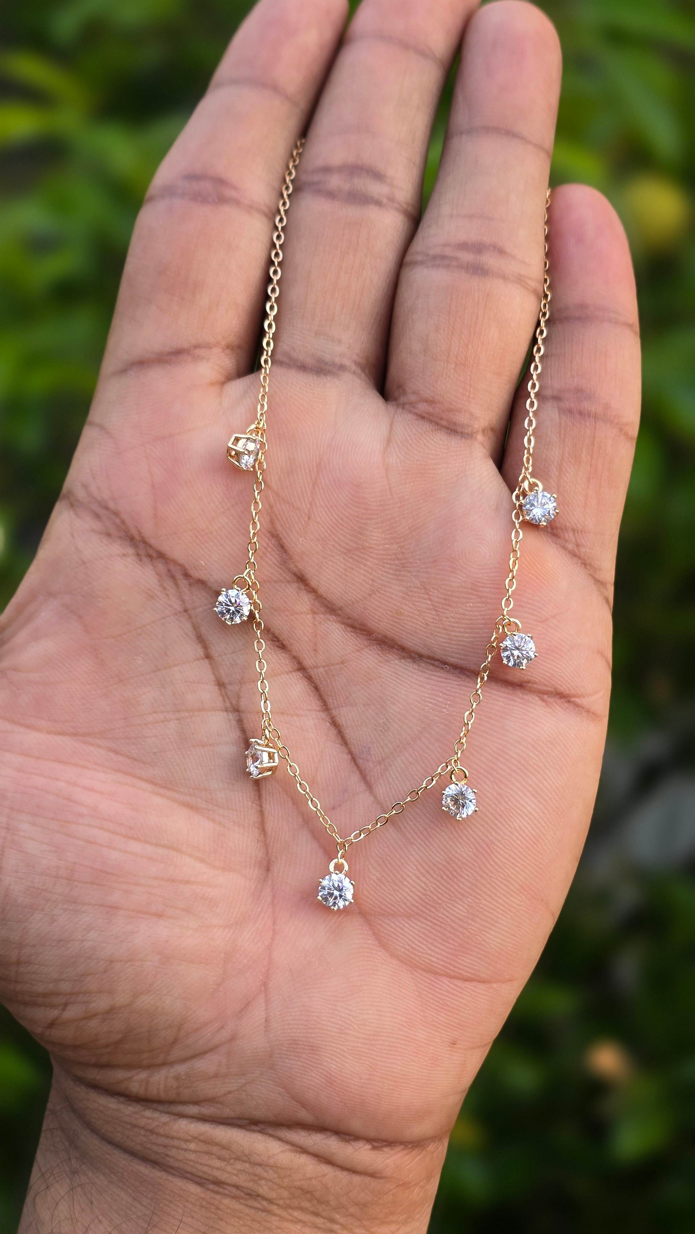 Gold Plated Drop Necklace | Anti Tarnish