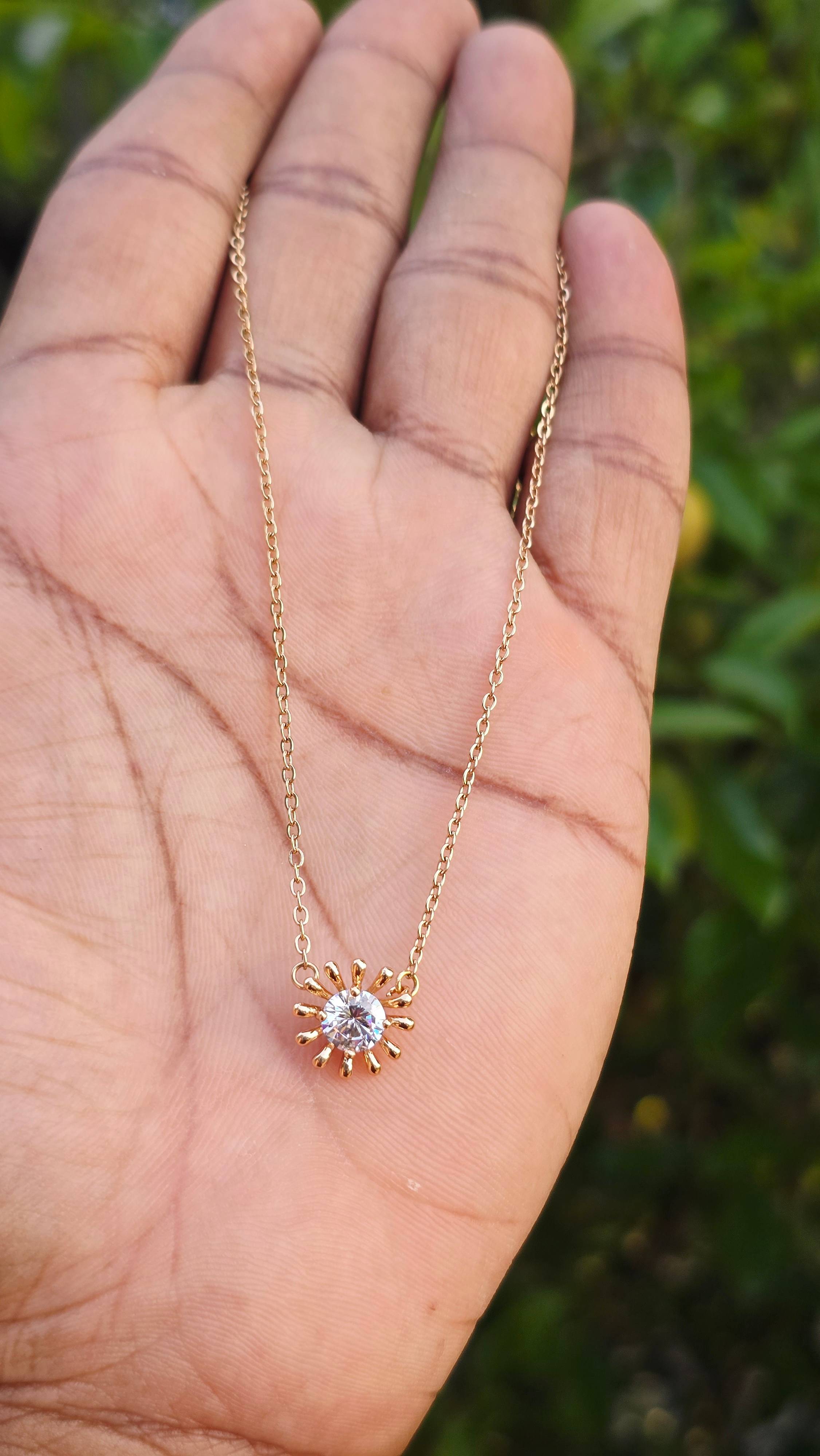Gold Plated Eva Pendant | Anti Tarnish