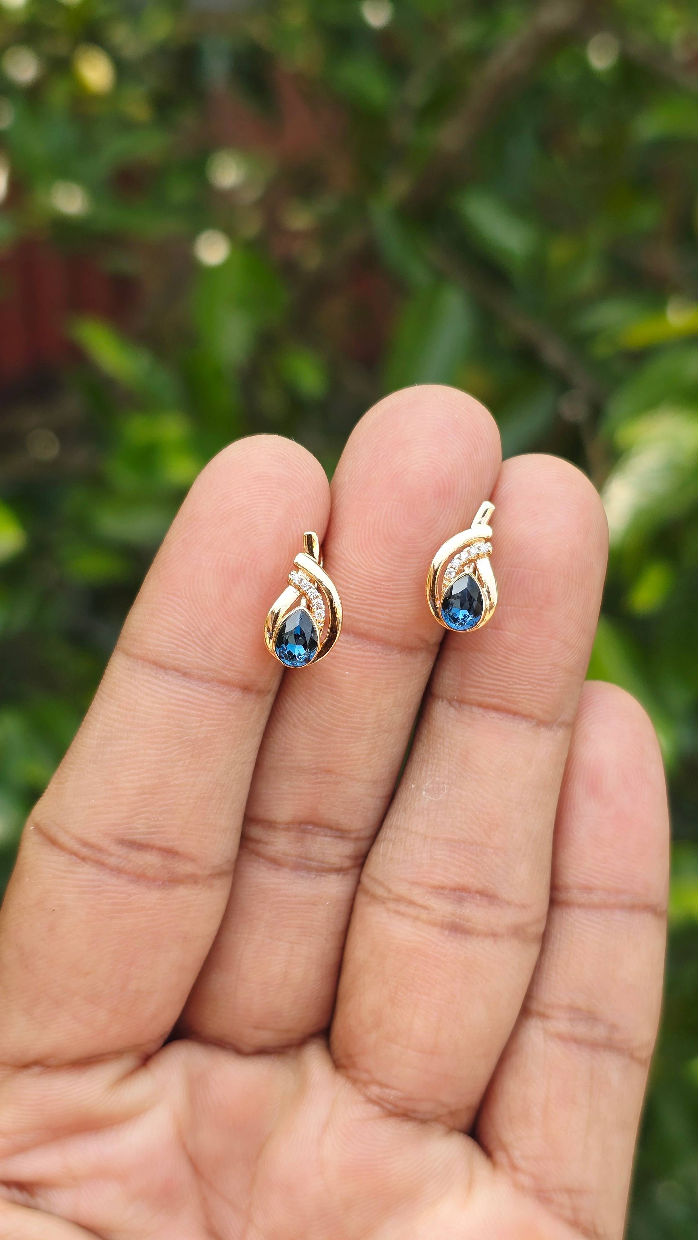 Gold Plated Eye Earring | Anti Tarnish