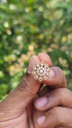 Gold Plated Flower Ring | Anti Tarnish