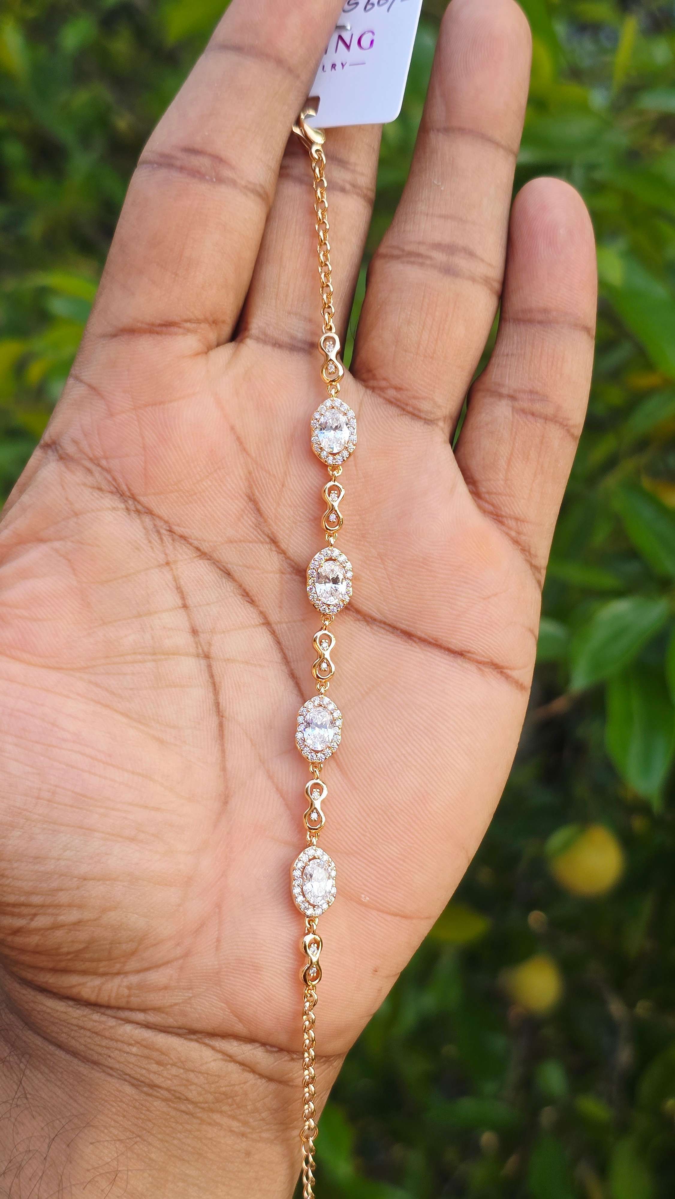 Gold Plated Halo Bracelet | Anti Tarnish