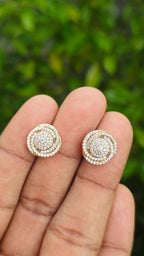 Gold Plated Halo Studs | Anti Tranish