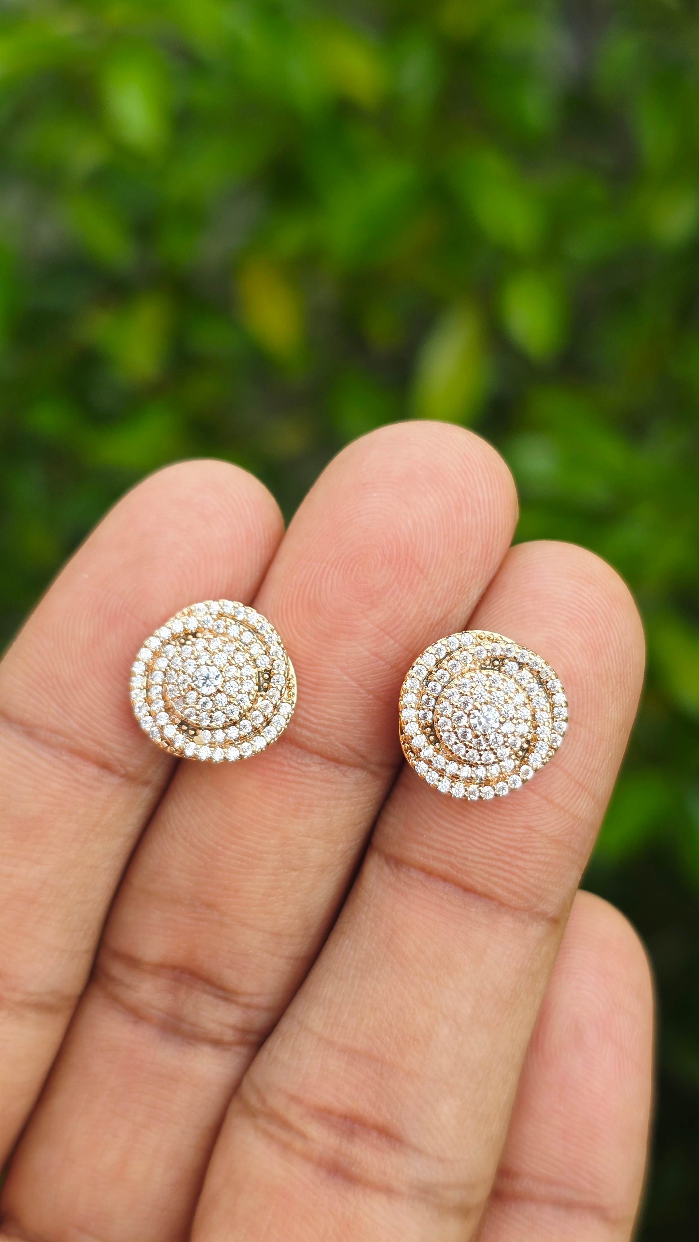 Gold Plated Halo Studs | Anti Tranish