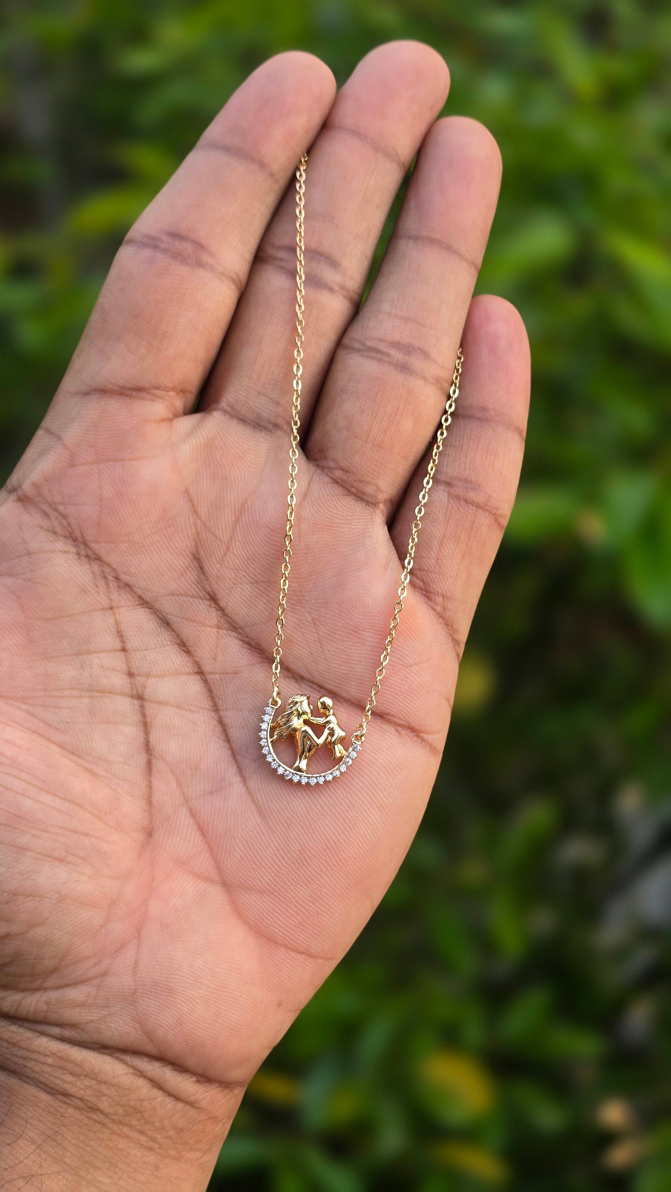 Gold Plated Mother Pendant | Anti Tarnish