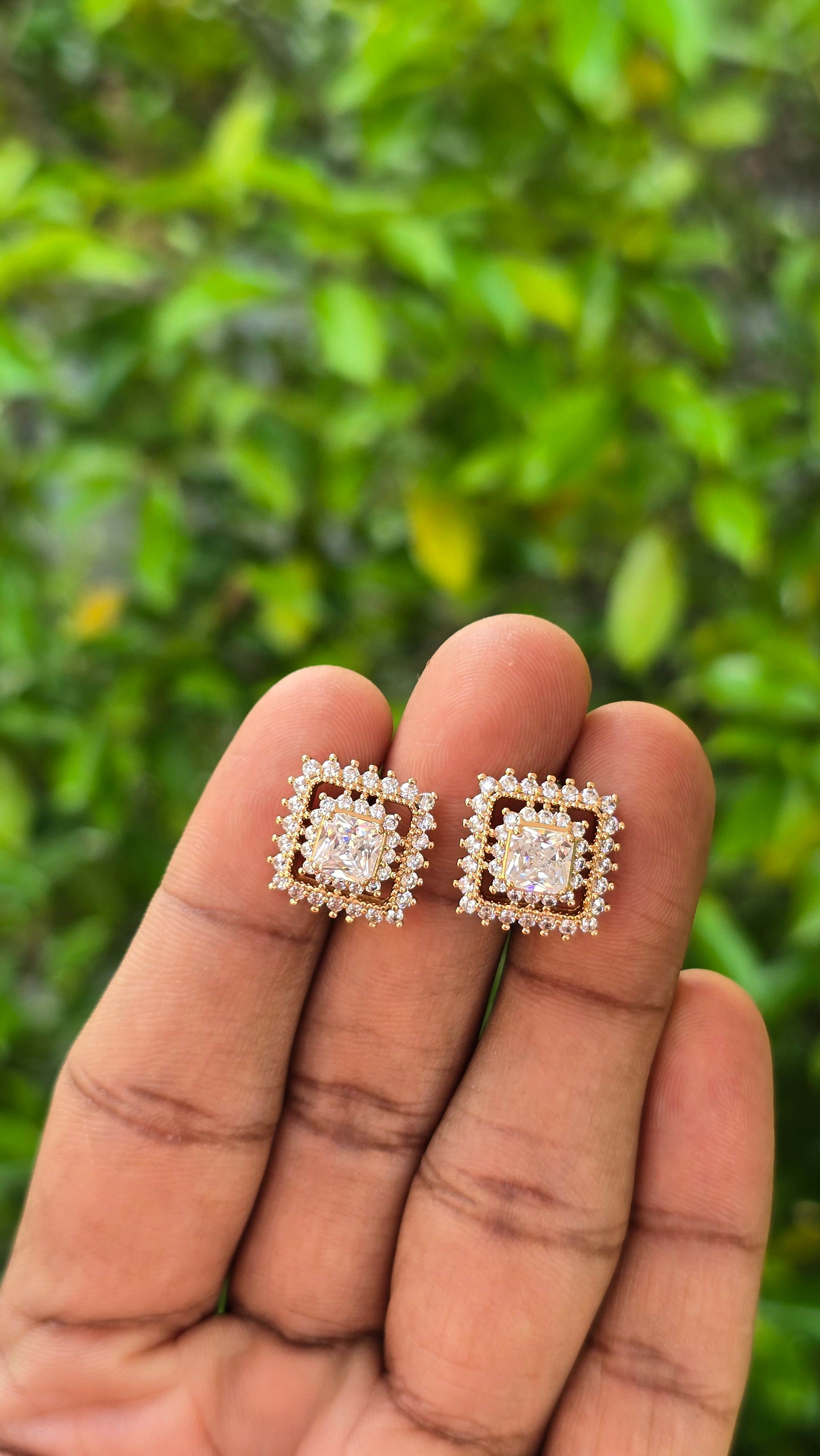 Gold Plated Ocean Studs  | Anti Tarnish