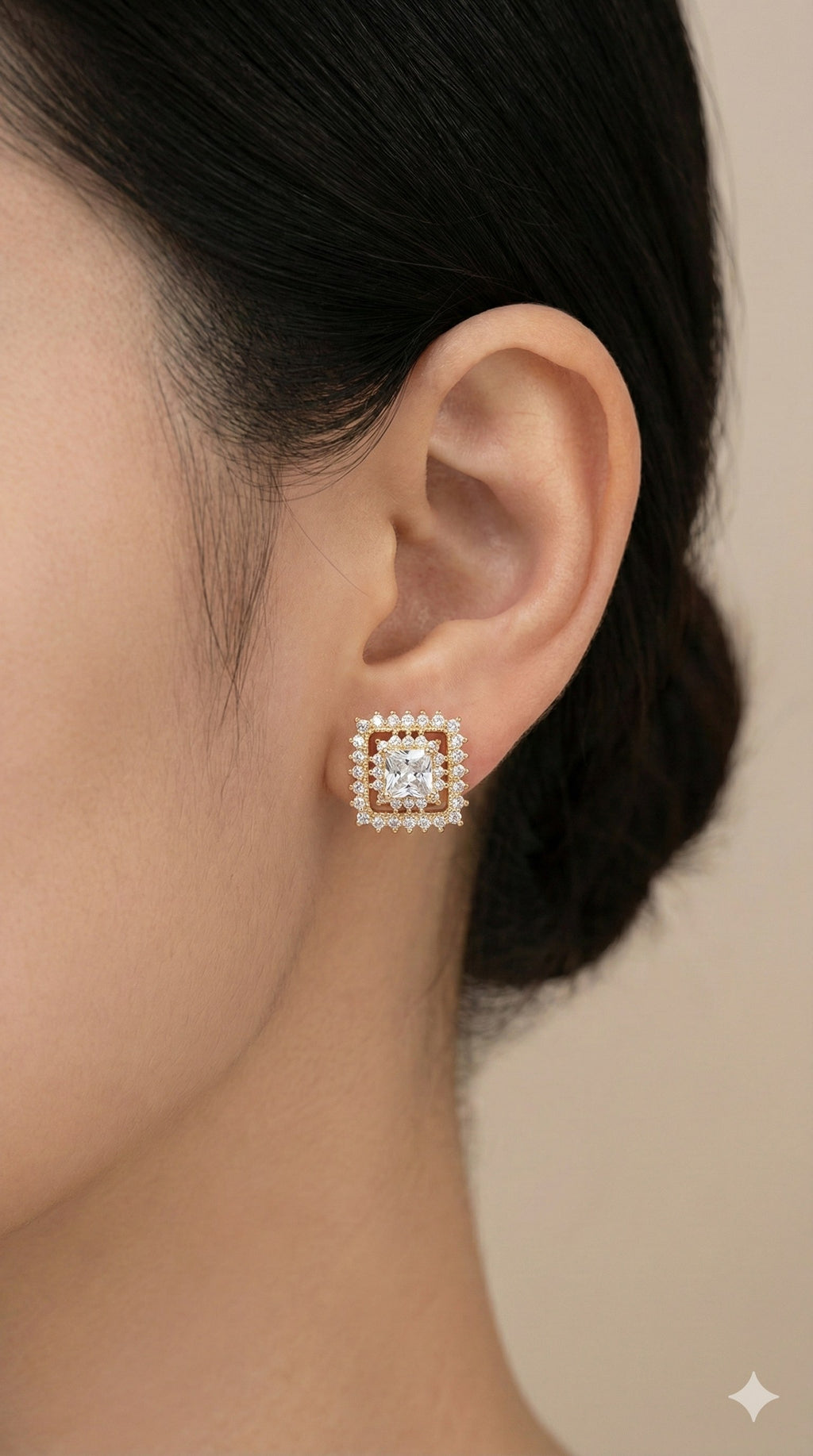 Gold Plated Ocean Studs  | Anti Tarnish