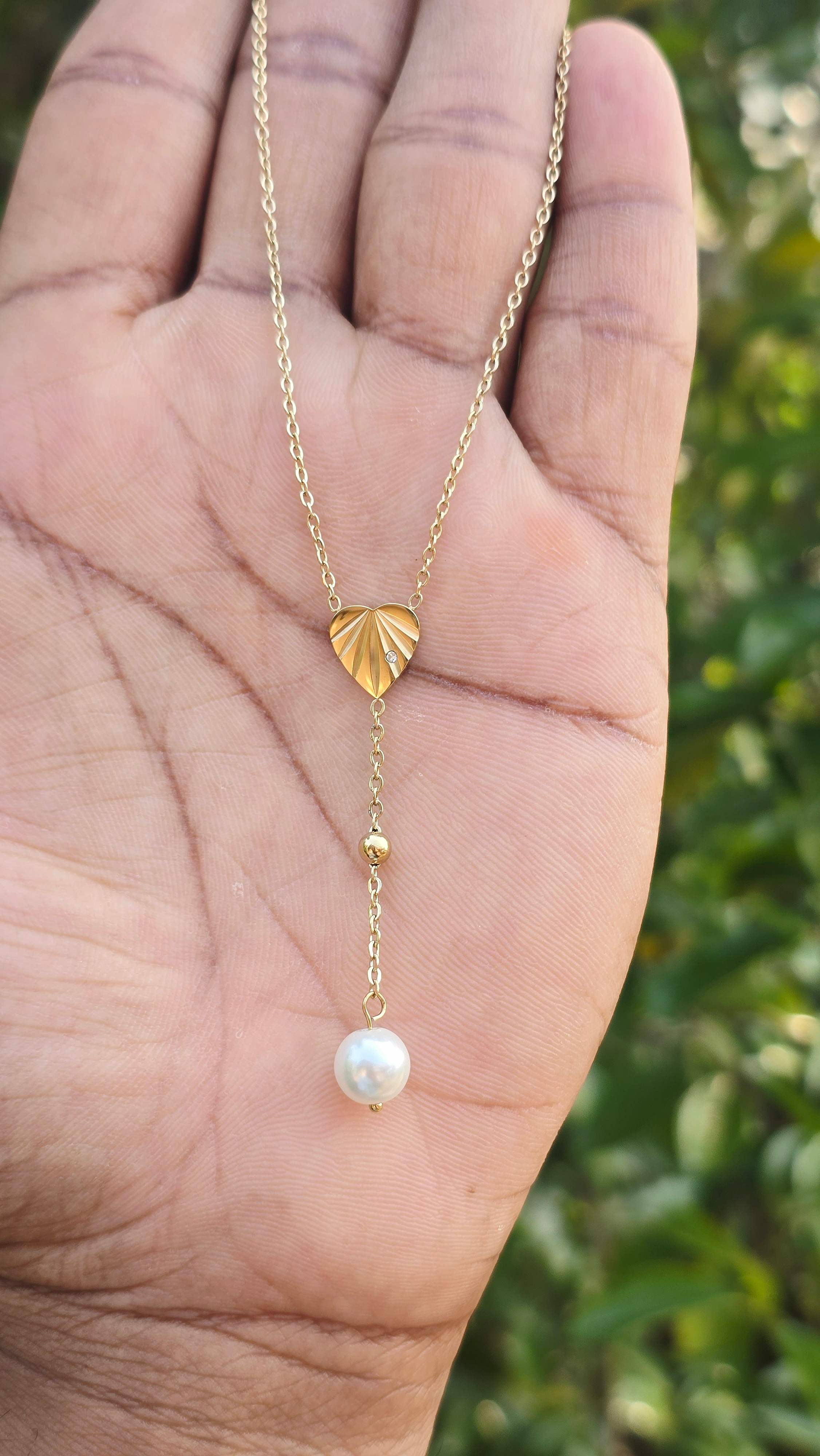 Gold Plated Pearl Necklace | Anti Tarnish