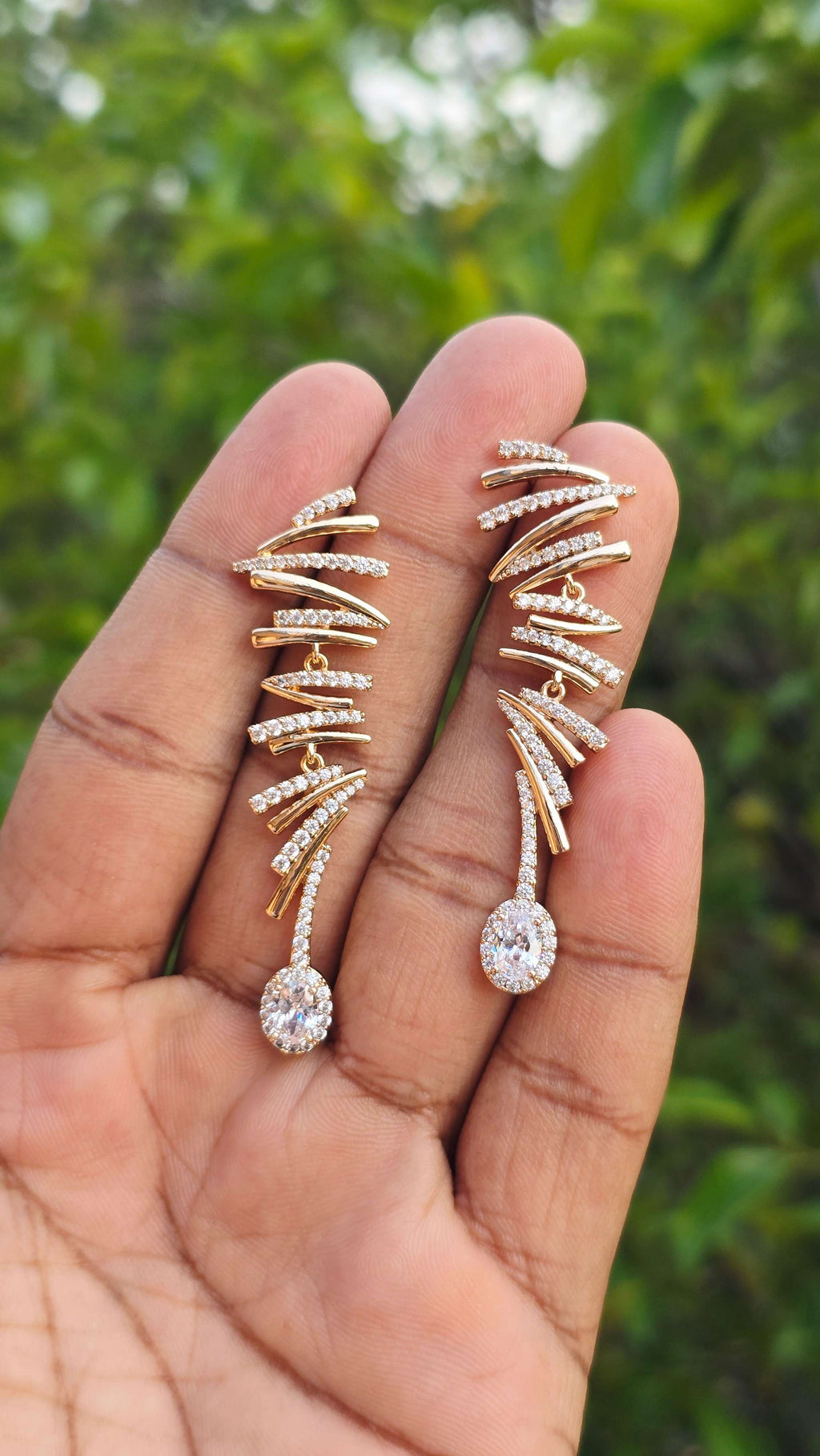 Gold Plated Pendulam Earring | Anti Tarnish