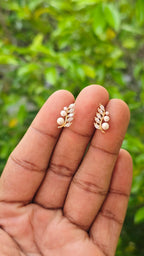 Gold Plated Petal Studs  | Anti Tarnish