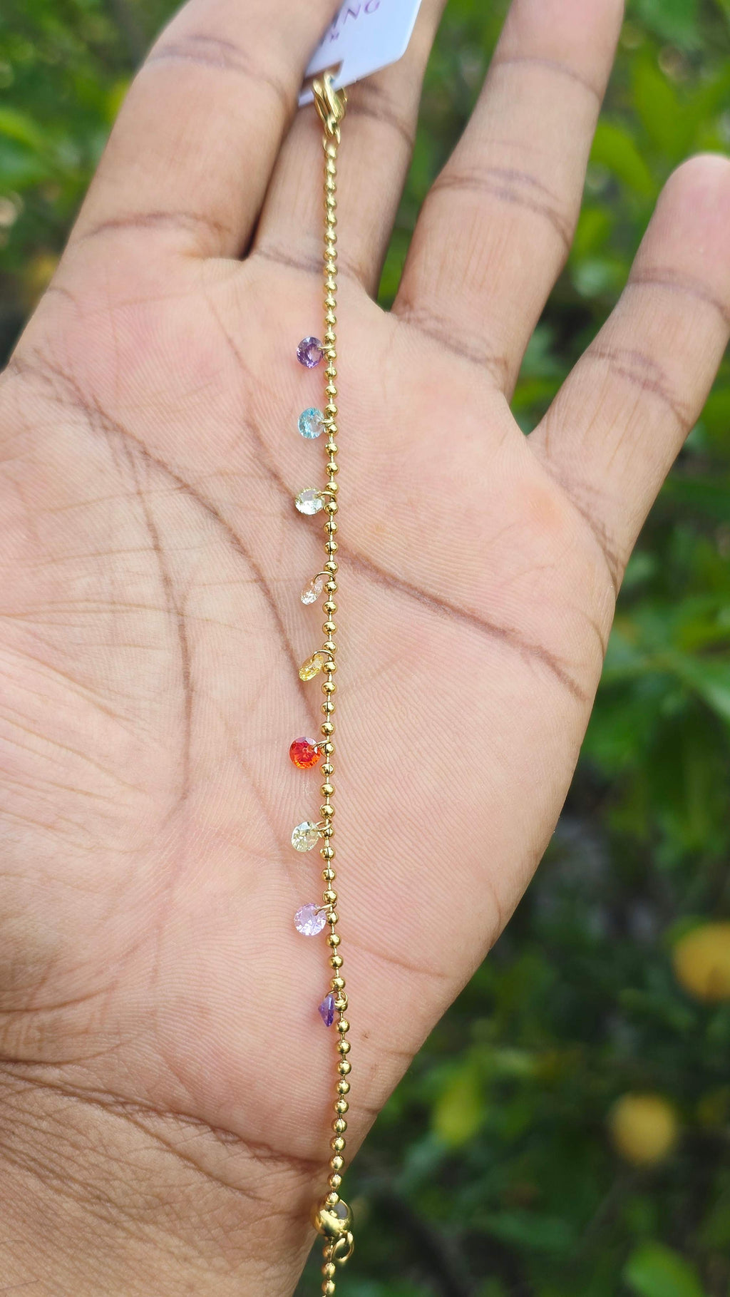 Gold Plated Rainbow Bracelet | Anti Tarnish