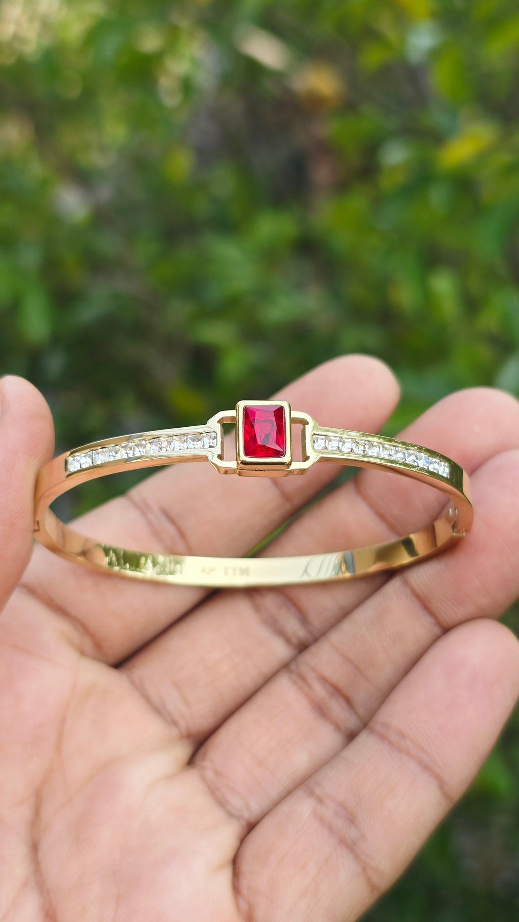 Gold Plated Red Bracelet | Anti Tarnish