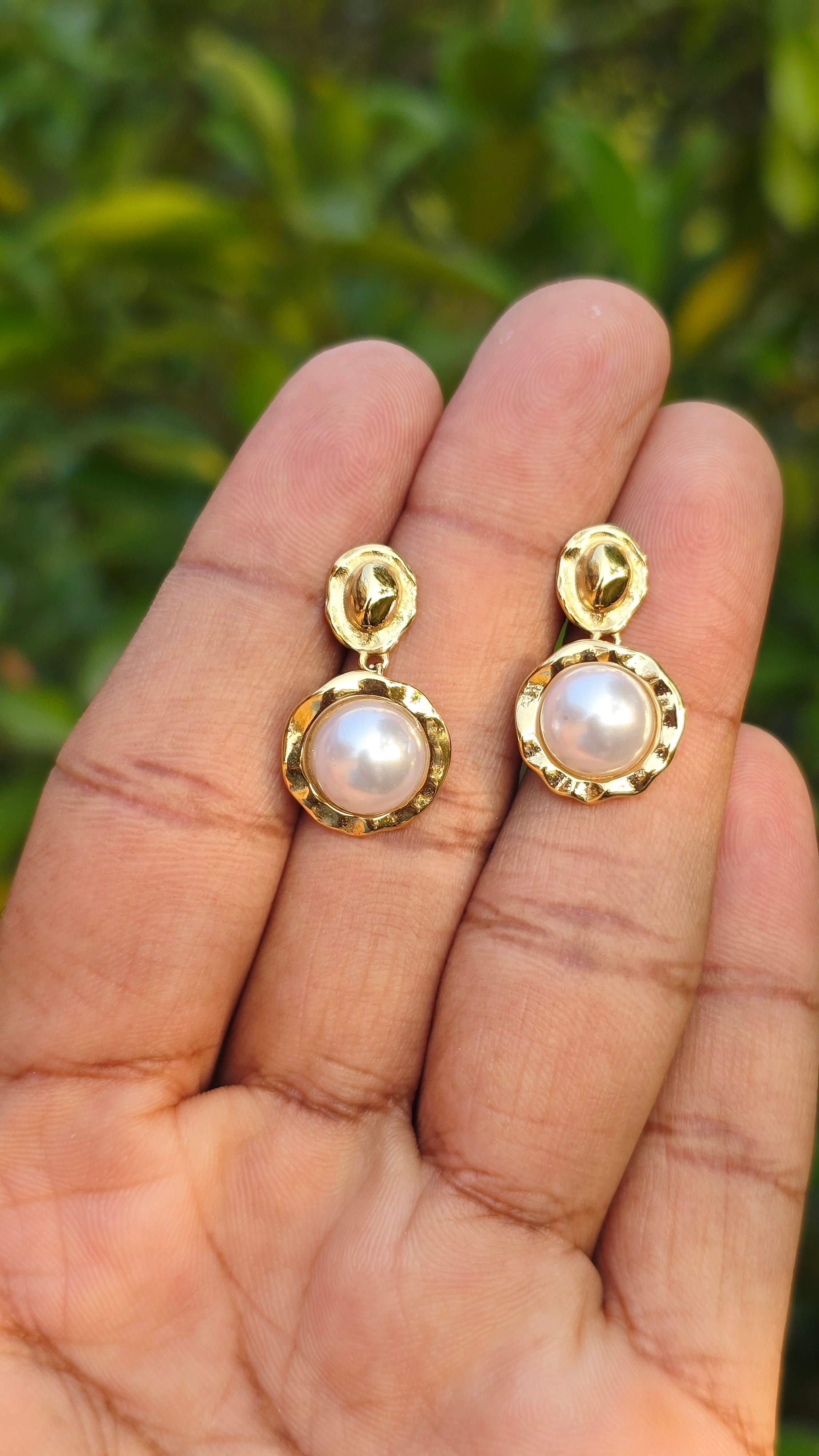 Gold Platee See Earring | Anti Tarnish