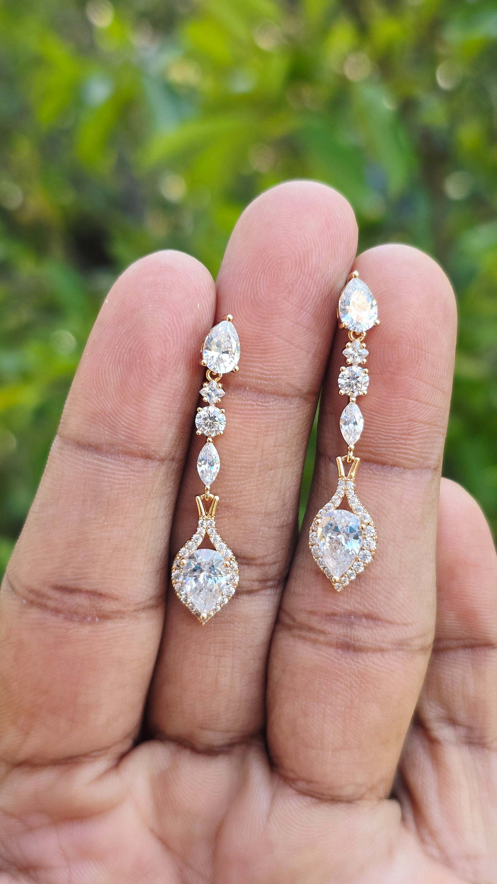 Gold Plated Snow Earring | Anti Tarnish