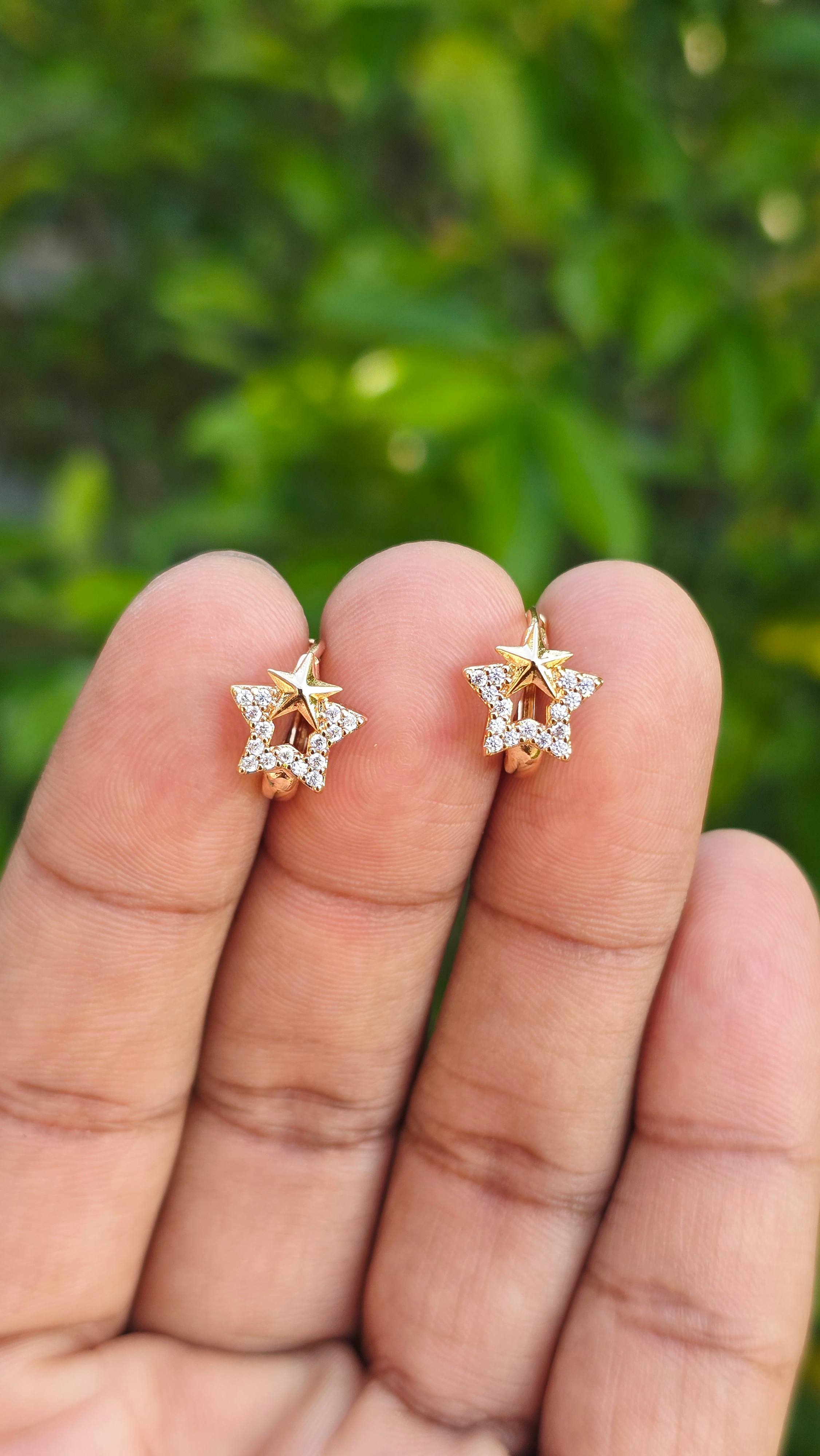 Gold Plated Starlet Studs  | Anti Tarnish