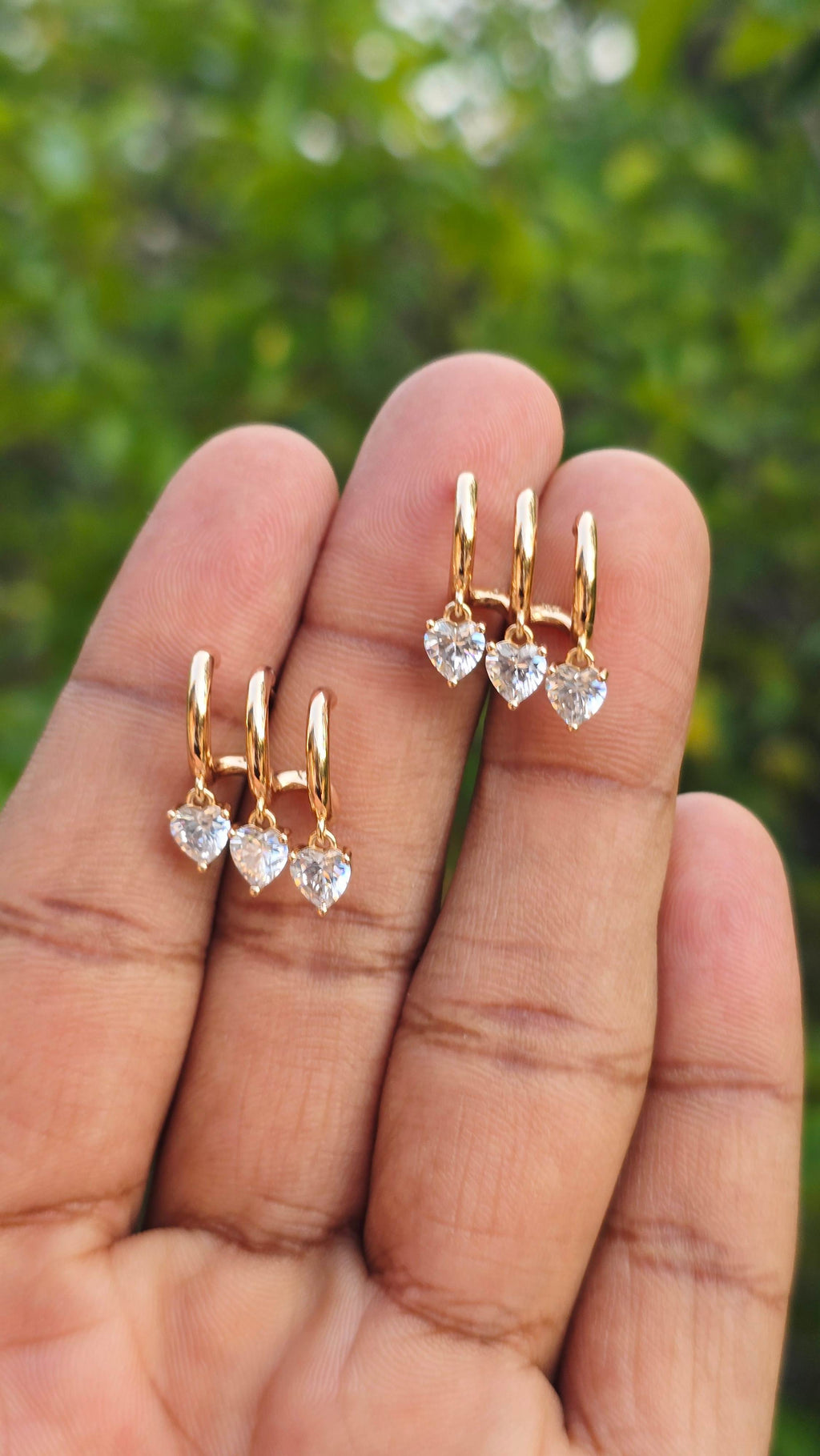 Gold Plated Three Drop Ear Ring | Anti Tarnish