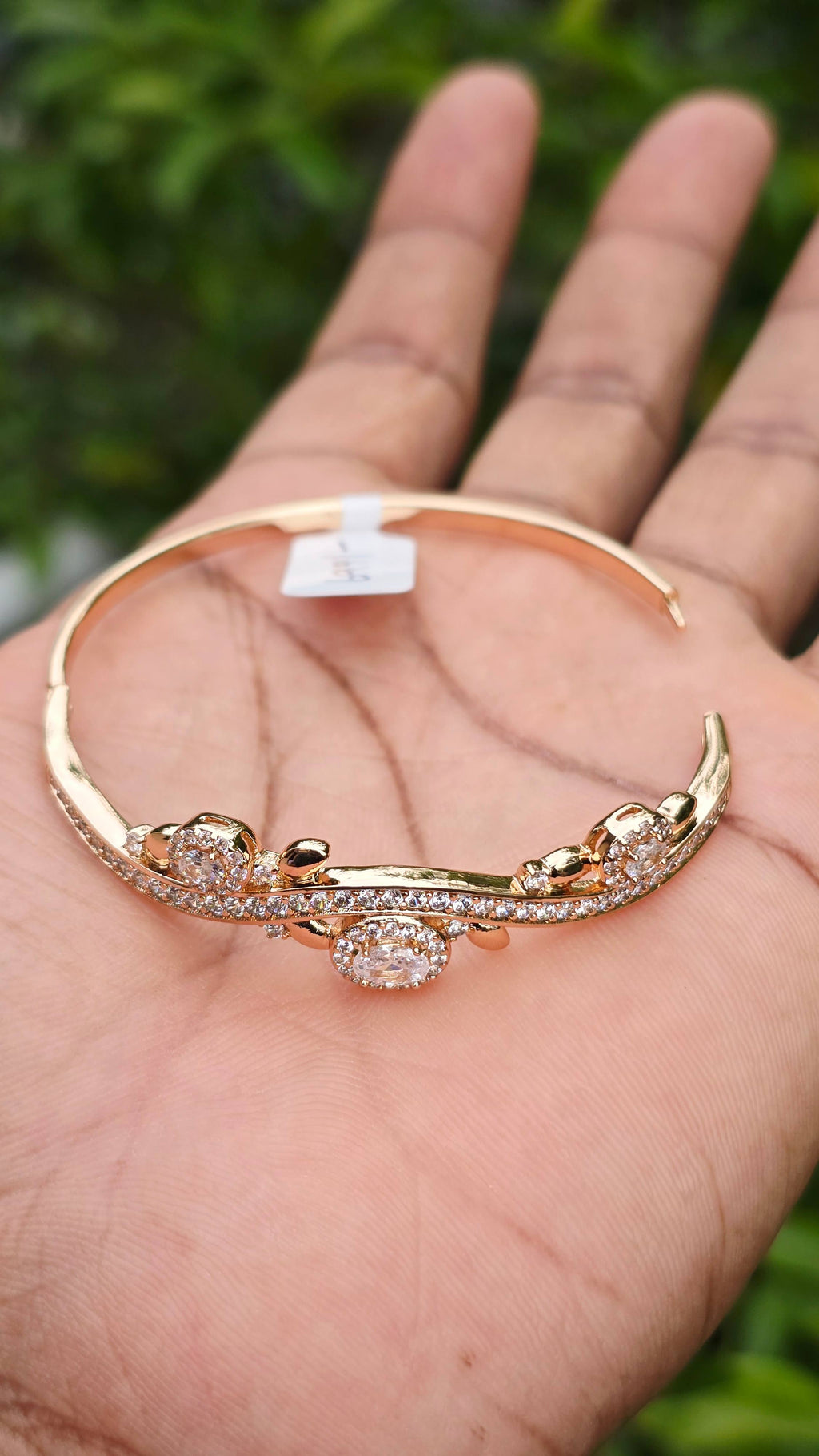 Gold Plated Three Stone Bracelet | Anti Tarnish