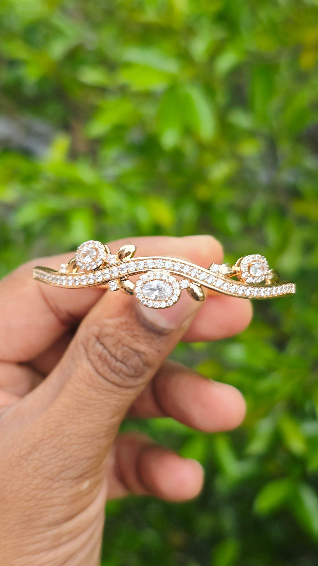 Gold Plated Three Stone Bracelet | Anti Tarnish