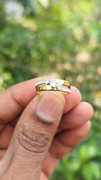 Gold Plated Three Stone | Anti Tarnish