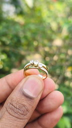 Gold Plated Three Stone | Anti Tarnish
