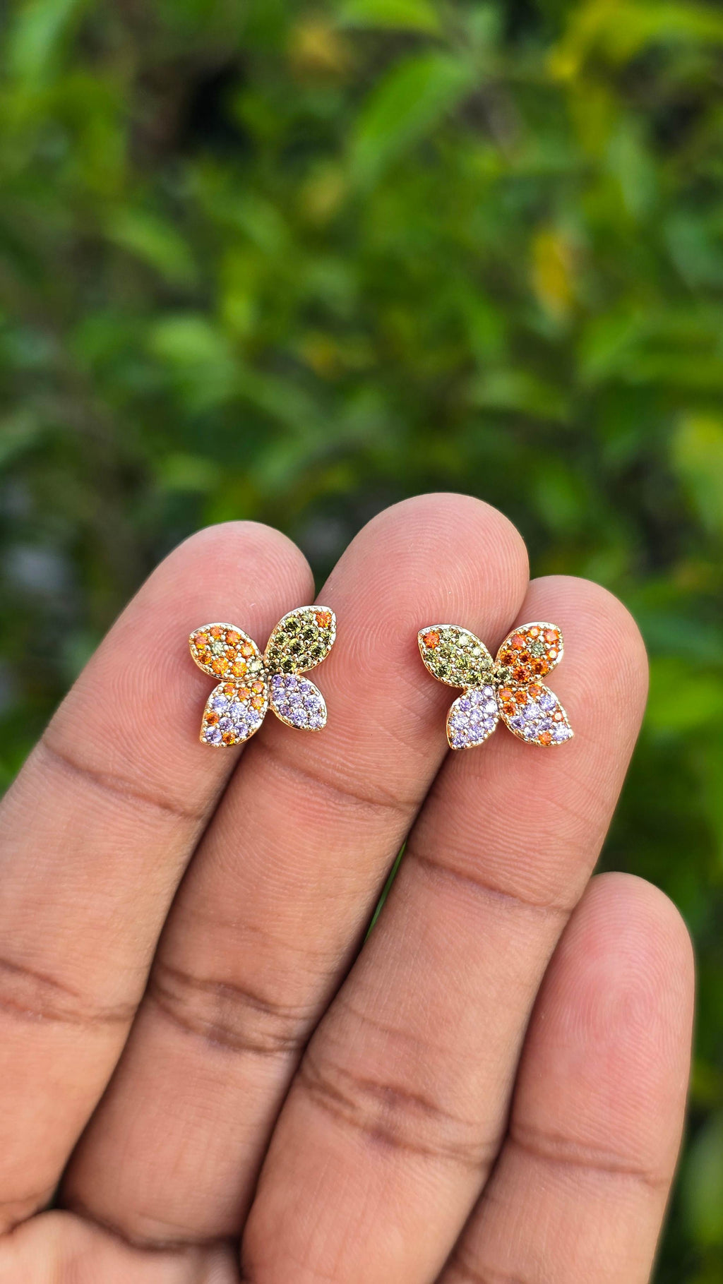 Gold Plated wing Studs | Anti Tarnish