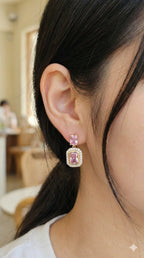 young woman wearing gold-plated hypoallergenic earrings, showing their anti-tarnish shine suitable for sensitive skin and daily wear